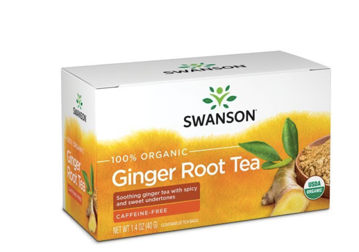 100% Organic Ginger Root Tea - Caffeine-Free